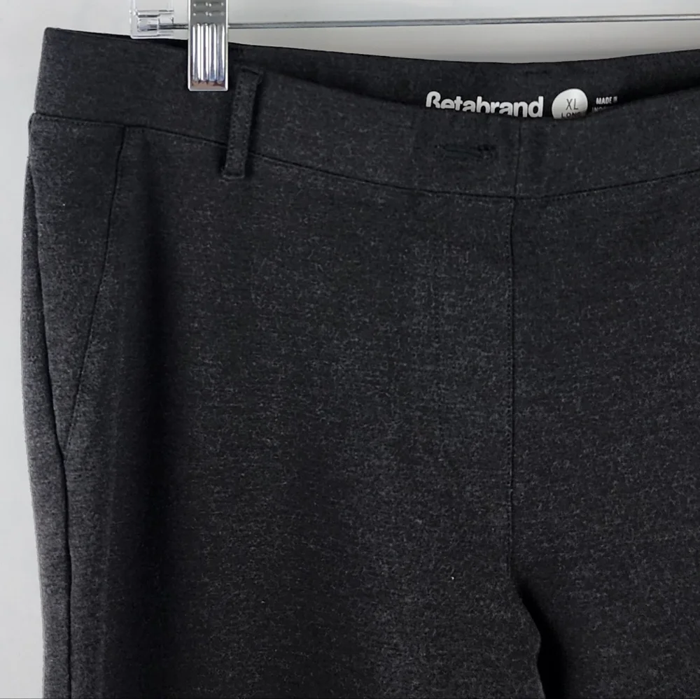 Betabrand Pants Womens XL Long Charcoal Gray Dress Yoga Bootcut Flare (34x32) - Picture 4 of 10